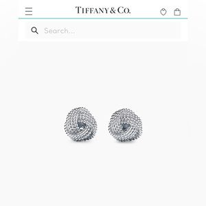 Tiffany & Co. Sterling silver twist knot stud earring